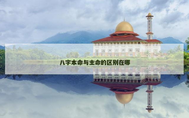 八字本命与主命的区别在哪