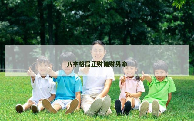 八字格局正财偏财男命