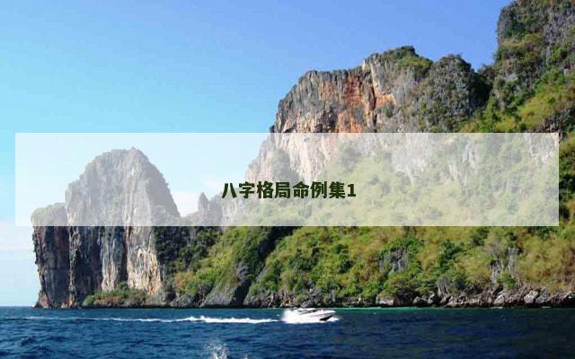 八字格局命例集1