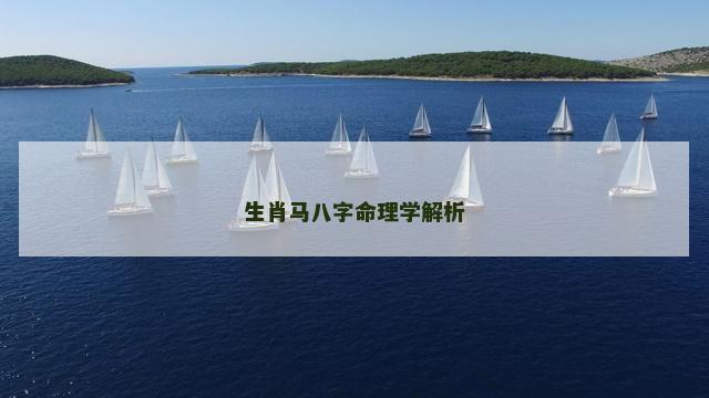 生肖马八字命理学解析