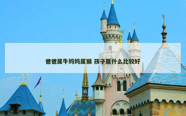 爸爸属牛妈妈属猴 孩子属什么比较好
