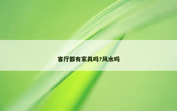客厅都有家具吗?风水吗