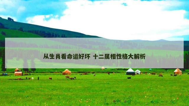 从生肖看命运好坏 十二属相性格大解析