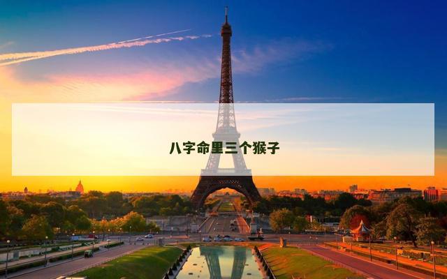 八字命里三个猴子