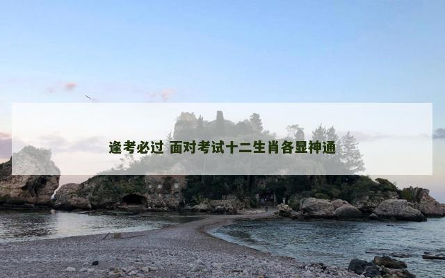 逢考必过 面对考试十二生肖各显神通