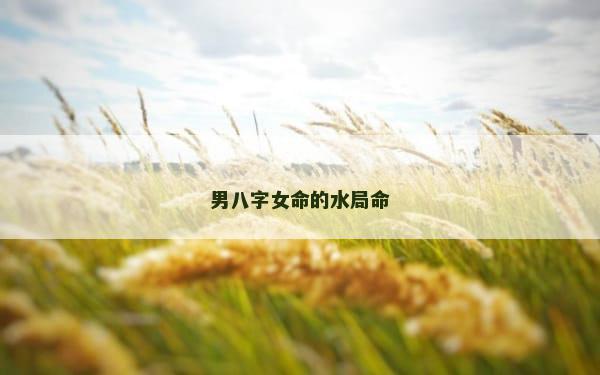 男八字女命的水局命
