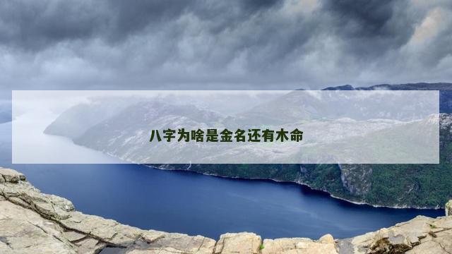 八字为啥是金名还有木命