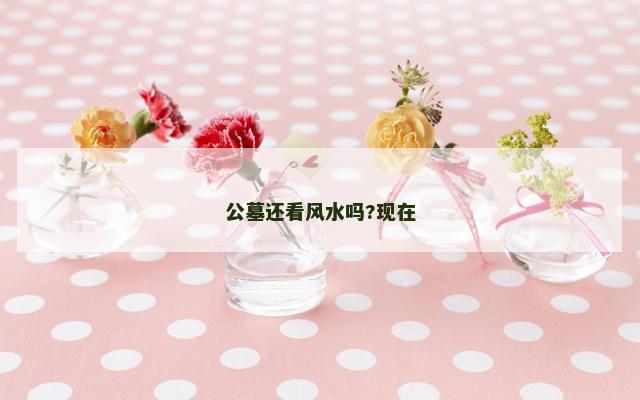 公墓还看风水吗?现在