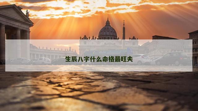 生辰八字什么命格最旺夫