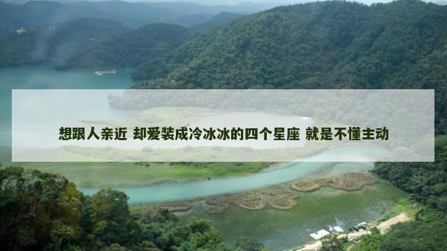 想跟人亲近 却爱装成冷冰冰的四个星座 就是不懂主动