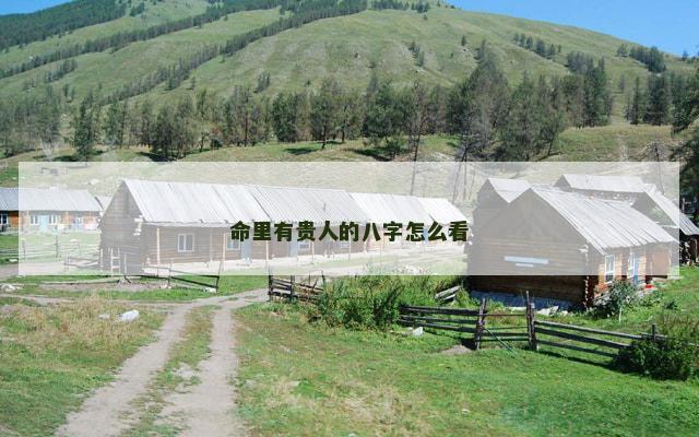 命里有贵人的八字怎么看
