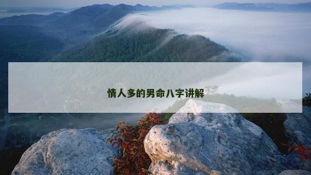 情人多的男命八字讲解