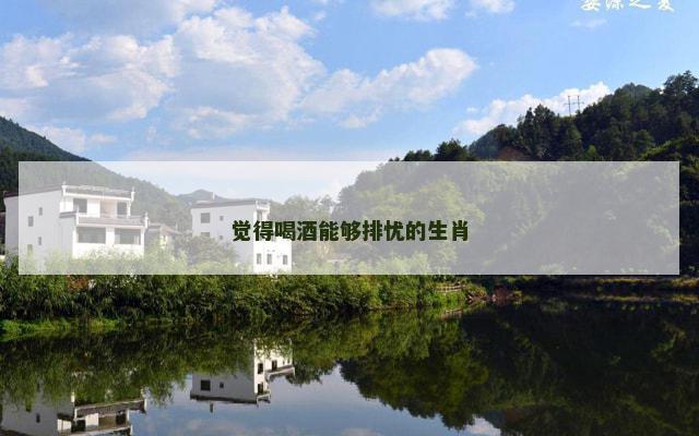 觉得喝酒能够排忧的生肖