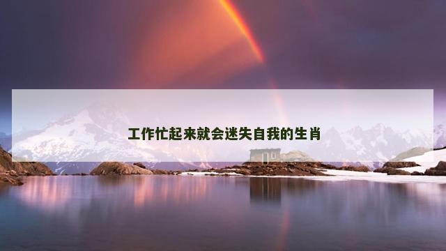 工作忙起来就会迷失自我的生肖