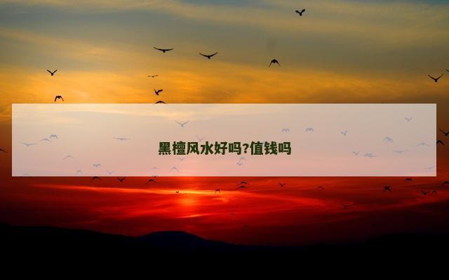 黑檀风水好吗?值钱吗
