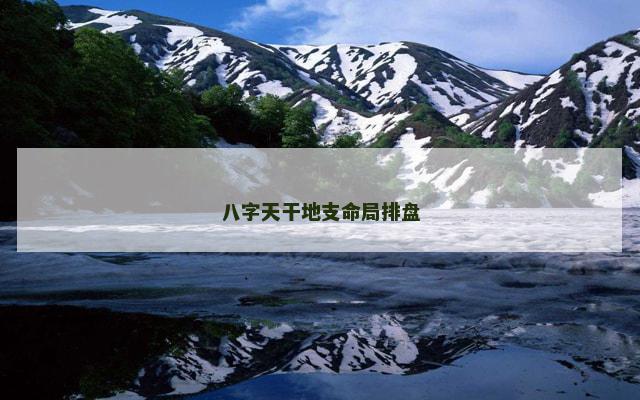 八字天干地支命局排盘
