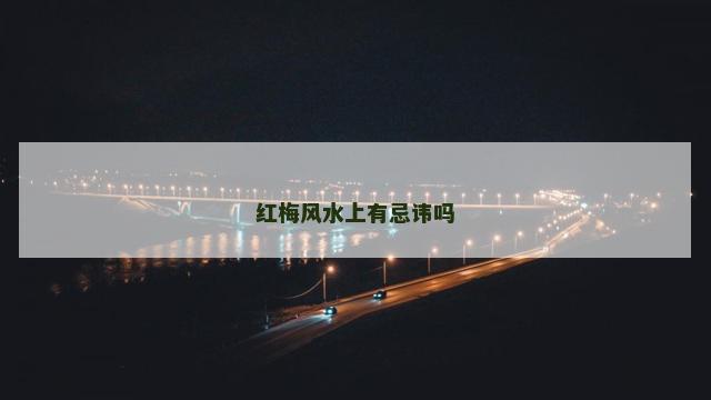 红梅风水上有忌讳吗