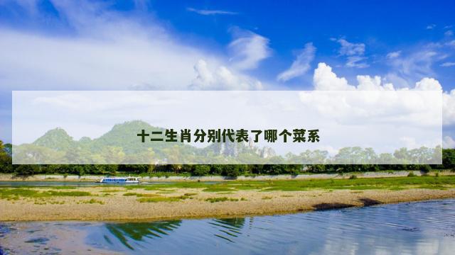 十二生肖分别代表了哪个菜系