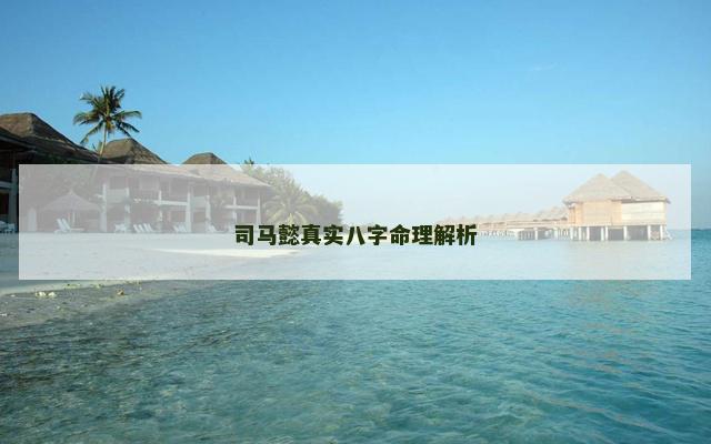 司马懿真实八字命理解析