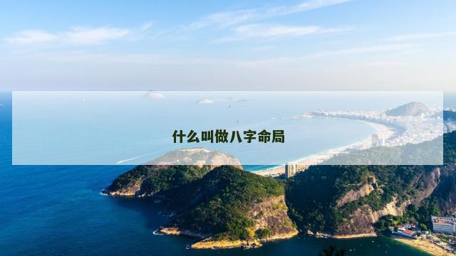 什么叫做八字命局