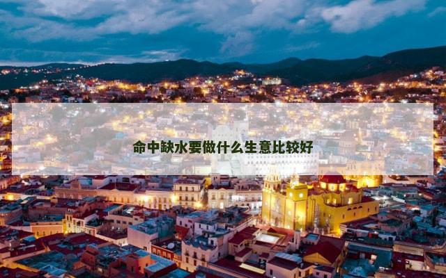 命中缺水要做什么生意比较好