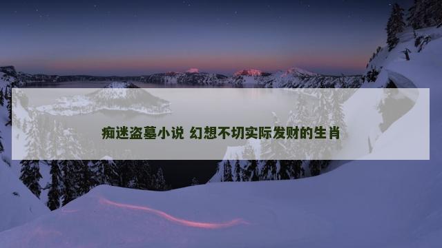 痴迷盗墓小说 幻想不切实际发财的生肖