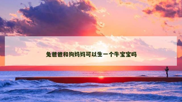 兔爸爸和狗妈妈可以生一个牛宝宝吗