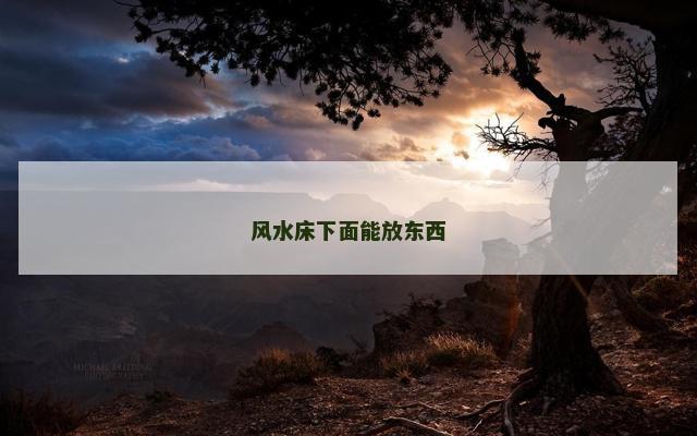 风水床下面能放东西