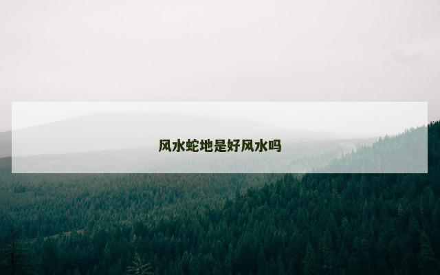 风水蛇地是好风水吗
