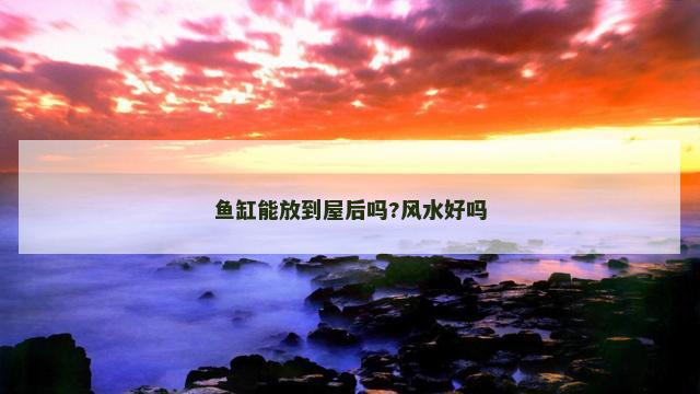 鱼缸能放到屋后吗?风水好吗