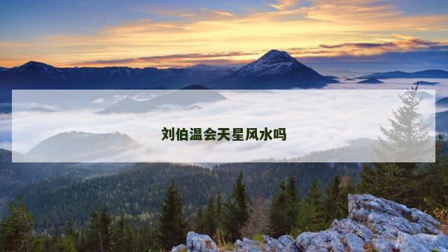 刘伯温会天星风水吗
