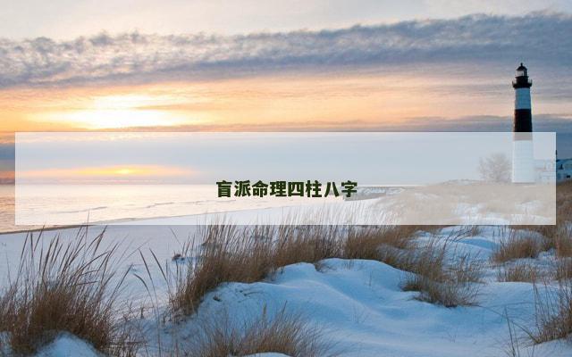 盲派命理四柱八字