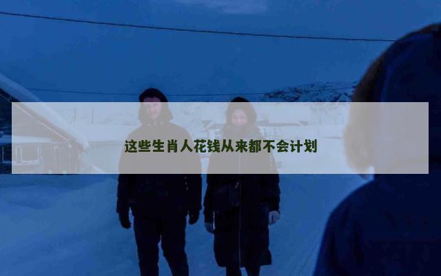 这些生肖人花钱从来都不会计划