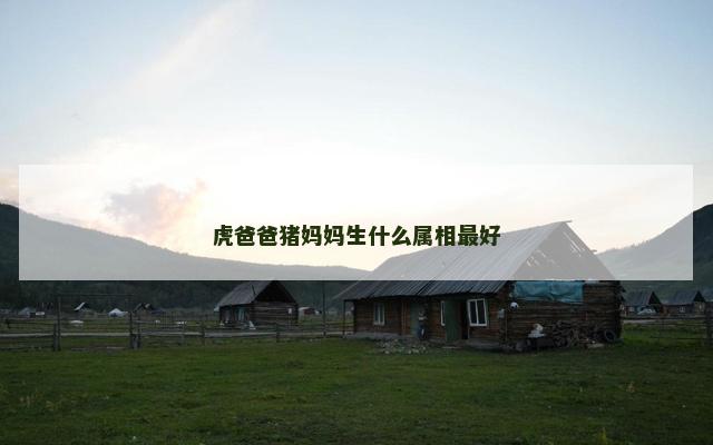 虎爸爸猪妈妈生什么属相最好