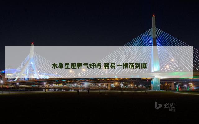 水象星座脾气好吗 容易一根筋到底