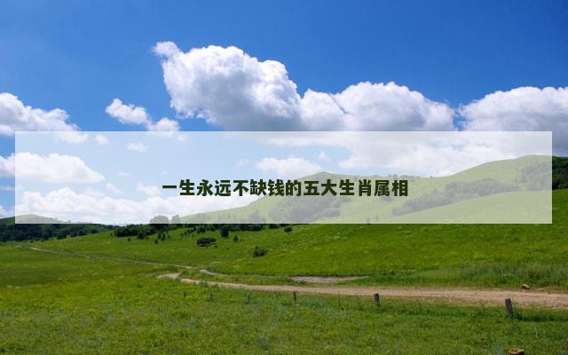 一生永远不缺钱的五大生肖属相