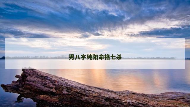 男八字纯阳命格七杀