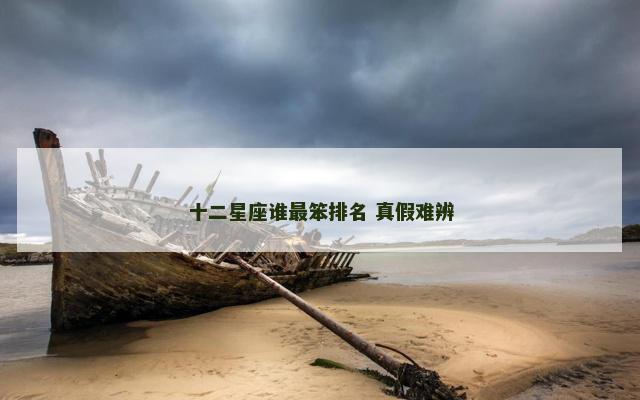 十二星座谁最笨排名 真假难辨