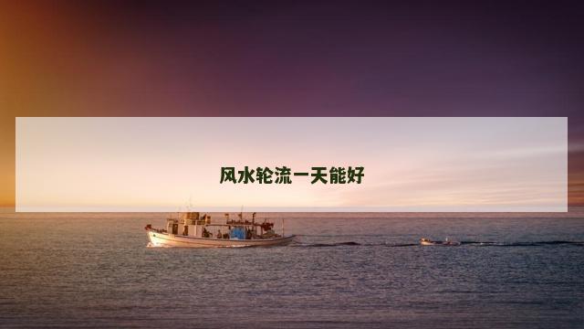 风水轮流一天能好