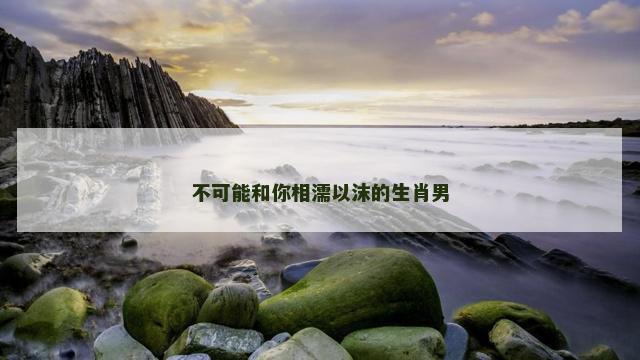 不可能和你相濡以沫的生肖男
