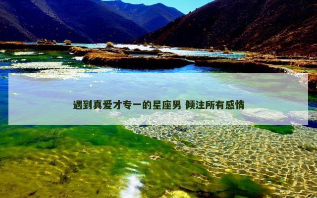 遇到真爱才专一的星座男 倾注所有感情