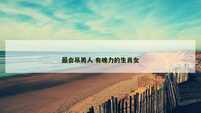 最会吊男人 有魄力的生肖女