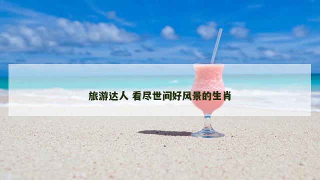 旅游达人 看尽世间好风景的生肖