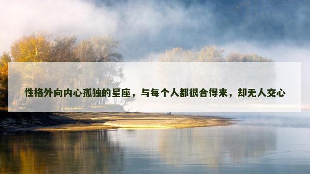 性格外向内心孤独的星座，与每个人都很合得来，却无人交心