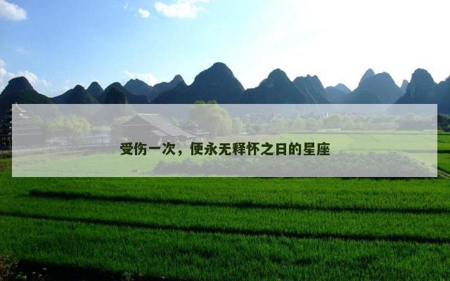 受伤一次，便永无释怀之日的星座