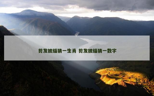 剪发披缁猜一生肖 剪发披缁猜一数字