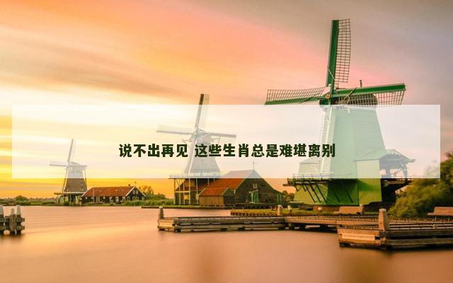 说不出再见 这些生肖总是难堪离别