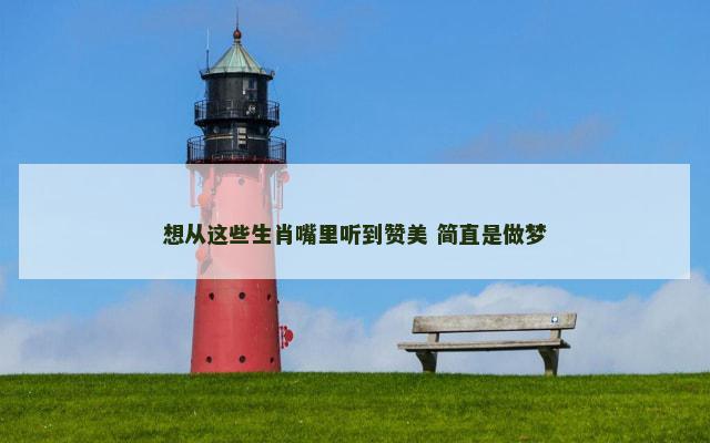 想从这些生肖嘴里听到赞美 简直是做梦