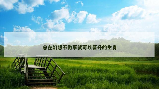 总在幻想不做事就可以晋升的生肖