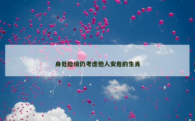 身处险境仍考虑他人安危的生肖